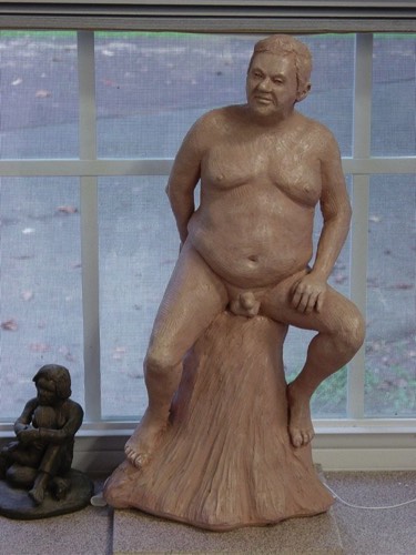 Nude man - Baum school of art- from live model- clay