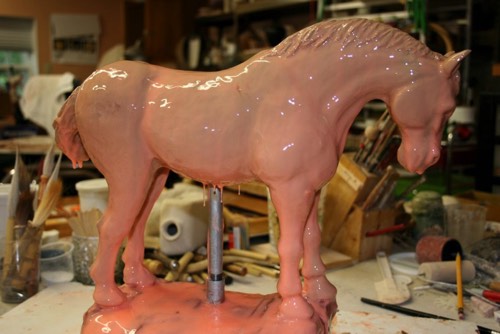 Silicone rubber mold of Percheron horse
.jpg